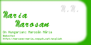 maria marosan business card